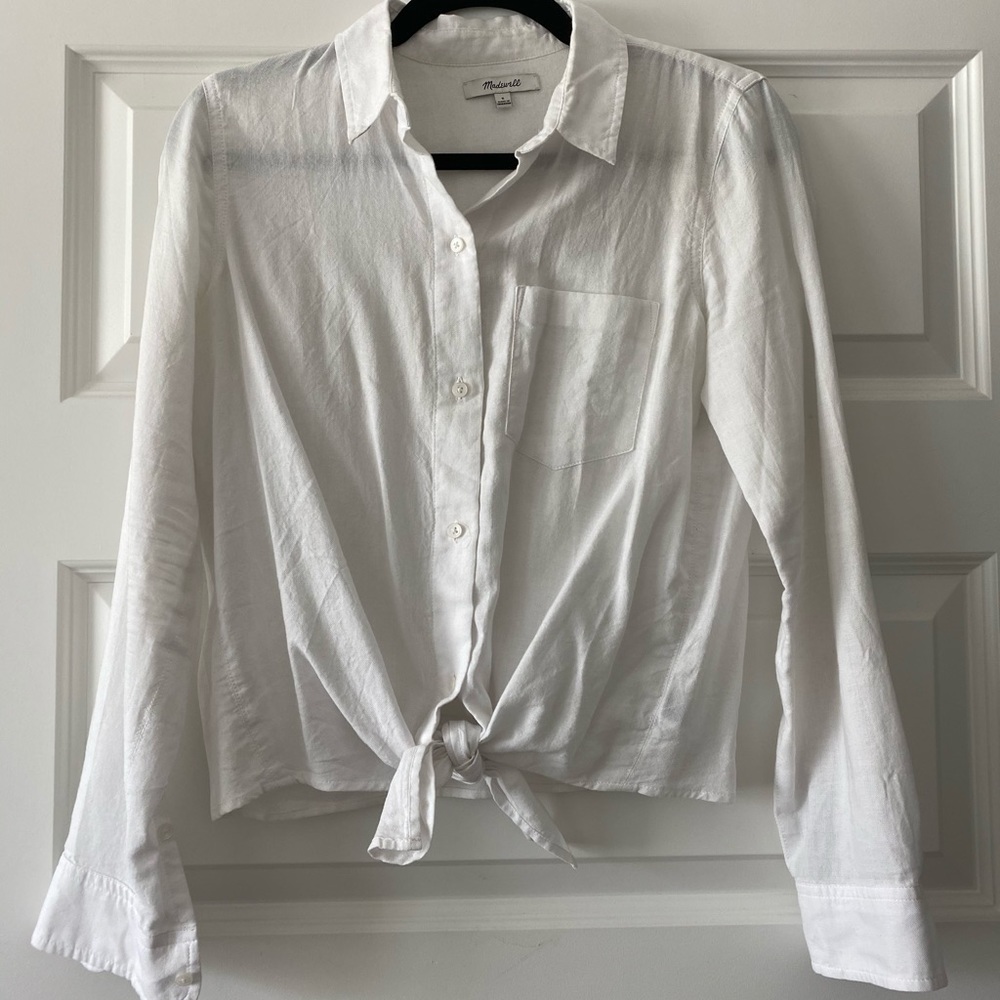 MADEWELL tie front shirt